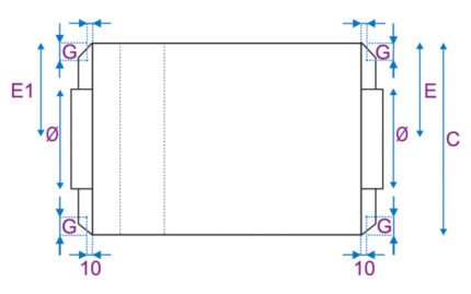 Dimensions CEP/CEP-BC - Dessus