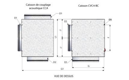 Dimensions CVC4-BC - Vue de dessus