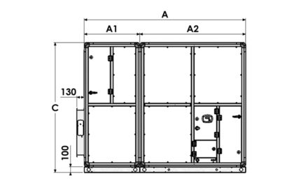 Dimensions EXAECO 17 et 22 - Vue de côté