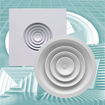 Diffuseurs circulaires a cones fixes