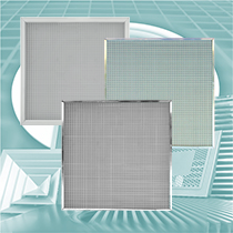 Grilles de reprise faux plafond a mailles droites ou inclinees